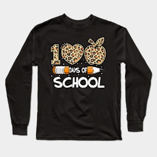 100 Days Of School Teacher Student Men Women Kids 100Th Day Long Sleeve T-Shirt